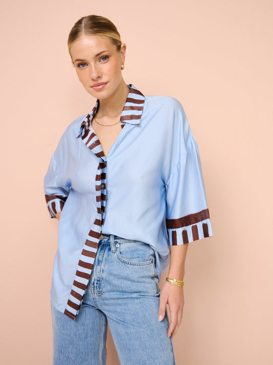 Romy Waterfront Shirt in Waterfront Print