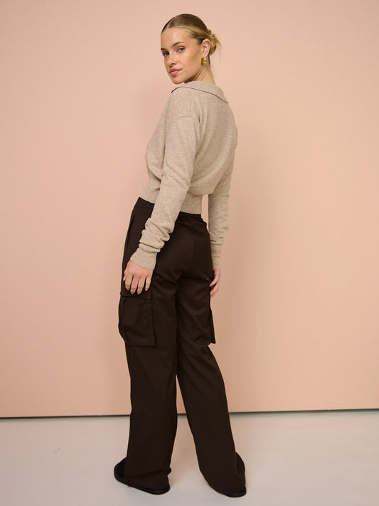 Romy Cargo Pants in Brown