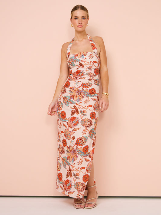 Sir Noemi Halter Midi Dress in Desert Wildflower Coco & Lola Sir Noemi Halter Midi Dress in Desert Wildflower Coco & Lola