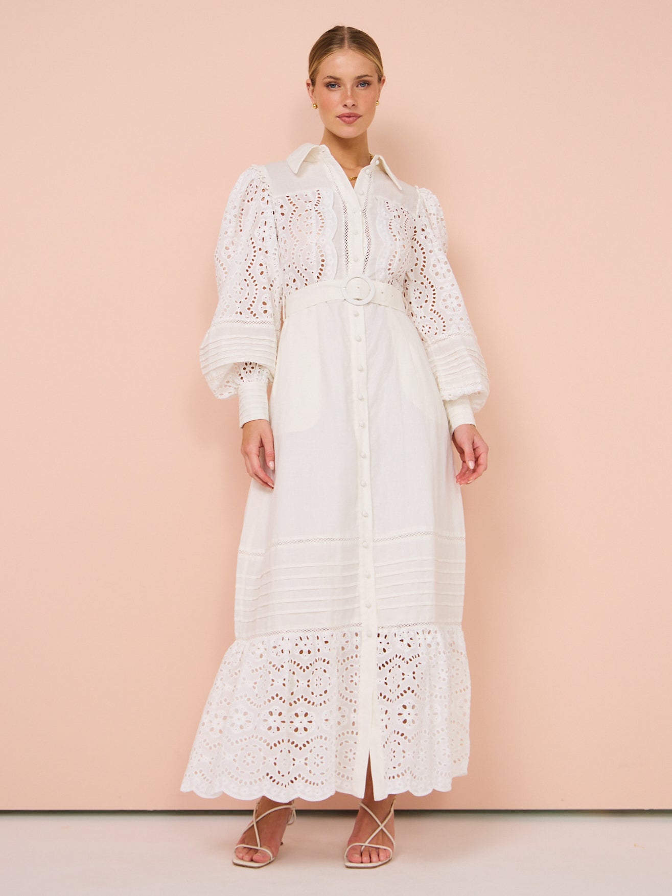 Saint Armont Lara Maxi Shirt Dress in Ivory – Coco & Lola