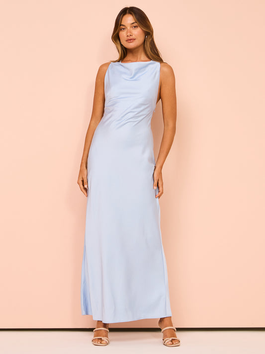 Significant Other Lara Backless Dress in Ice Blue