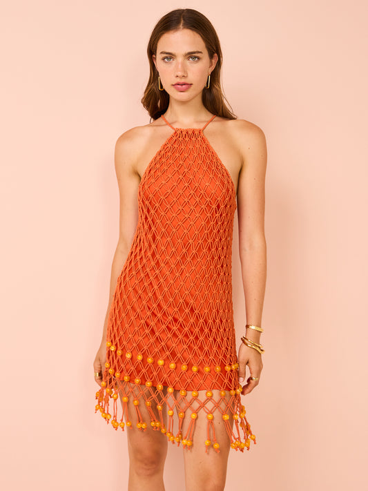 Significant Other Nira Mini Dress in Tangelo