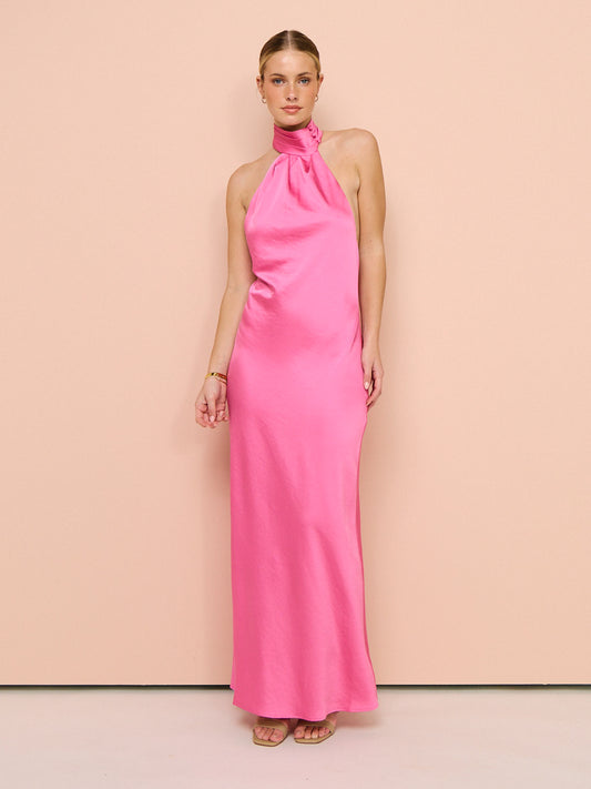 Significant Other Darcy Backless Dress in Pop Pink Coco & Lola Significant Other Darcy Backless Dress in Pop Pink Coco & Lola