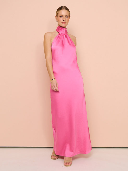 Significant Other Darcy Backless Dress in Pop Pink Coco & Lola Significant Other Darcy Backless Dress in Pop Pink Coco & Lola