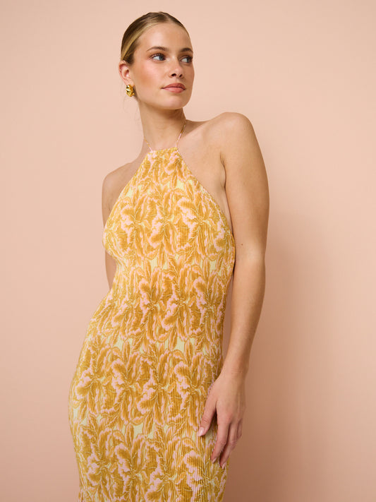 Significant Other Kiara Dress in Gold Lotus