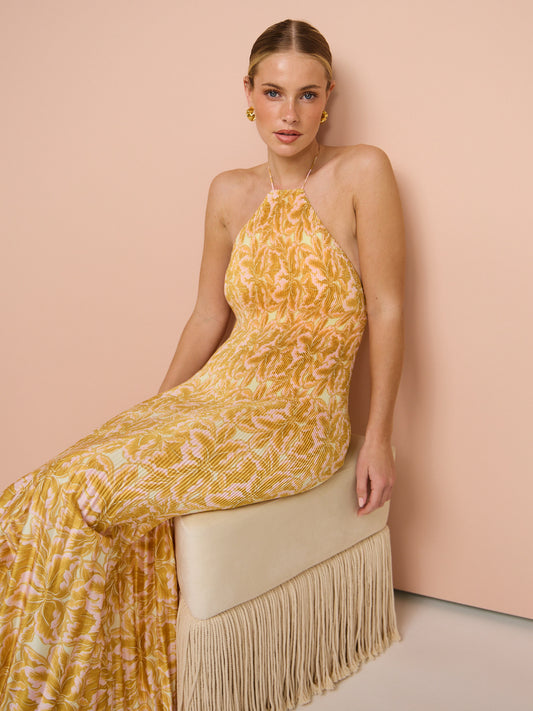 Significant Other Kiara Dress in Gold Lotus Coco & Lola Significant Other Kiara Dress in Gold Lotus Coco & Lola