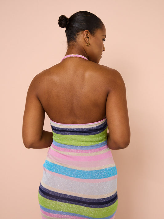 Suboo Zephyr Halter Maxi Dress in Multi Coco & Lola Suboo Zephyr Halter Maxi Dress in Multi Coco & Lola