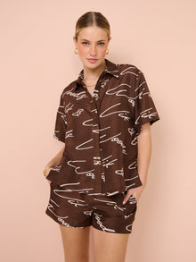 Viktoria & Woods Sailing Silk Shirt in Signature Print