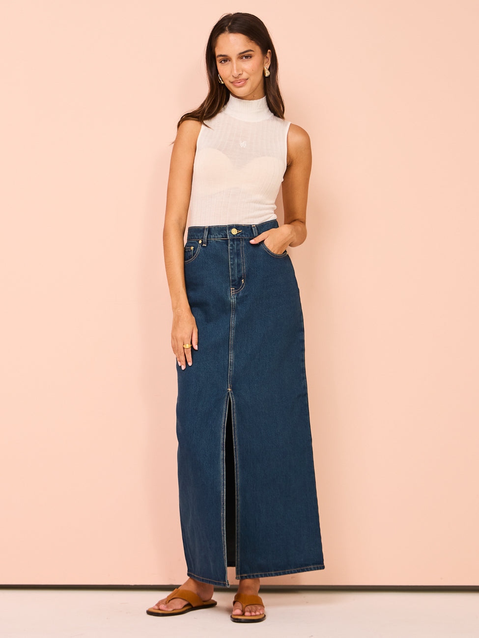 Viktoria & Woods Black Ribbed Tiered Skirt main image 0