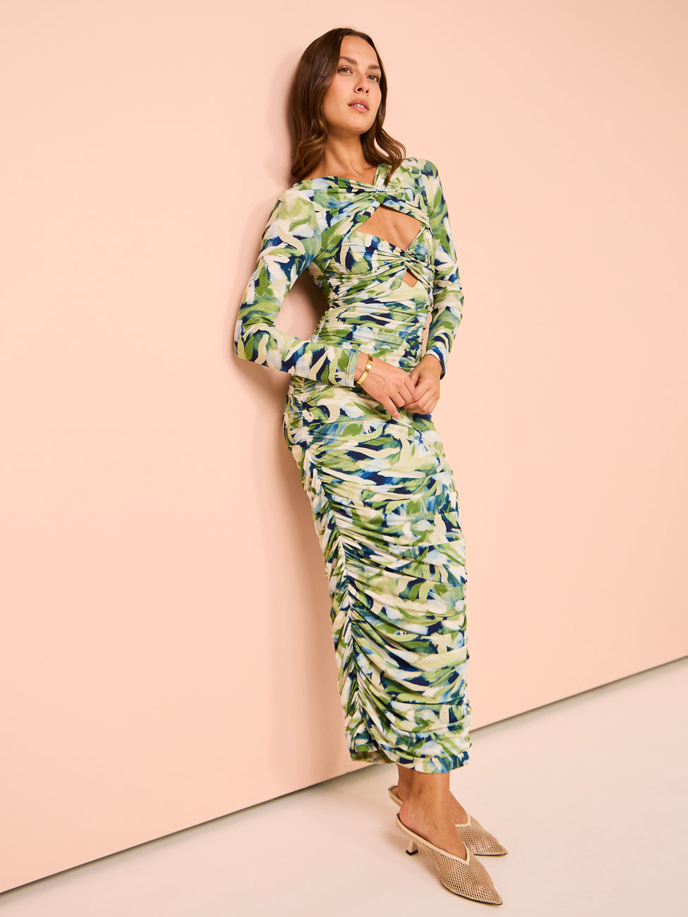 Acler Redland Midi Dress in Fresco Garden Coco Lola