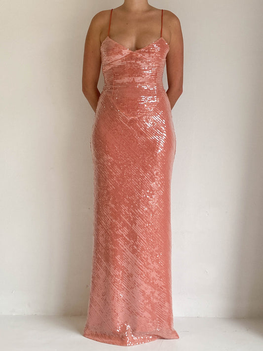 New Romantics Andy Diamond Bodice Maxi Dress in Calypso Coco & Lola New Romantics Andy Diamond Bodice Maxi Dress in Calypso Coco & Lola
