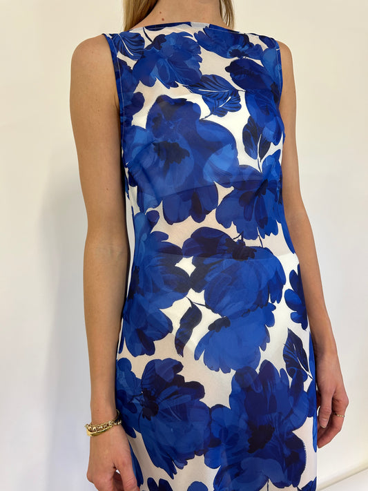 By Nicola Juno Maxi Dress in Blue Petal