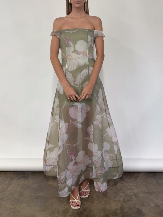 By Nicola Clementine Maxi Dress in Peppermint Floral Coco & Lola By Nicola Clementine Maxi Dress in Peppermint Floral Coco & Lola
