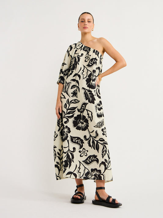 Kinney Poppy Dress in Sea Floral