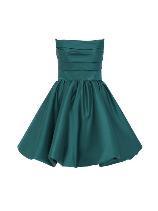 Leo Lin Katy Bustier Mini Dress in Teal Coco & Lola Leo Lin Katy Bustier Mini Dress in Teal Coco & Lola