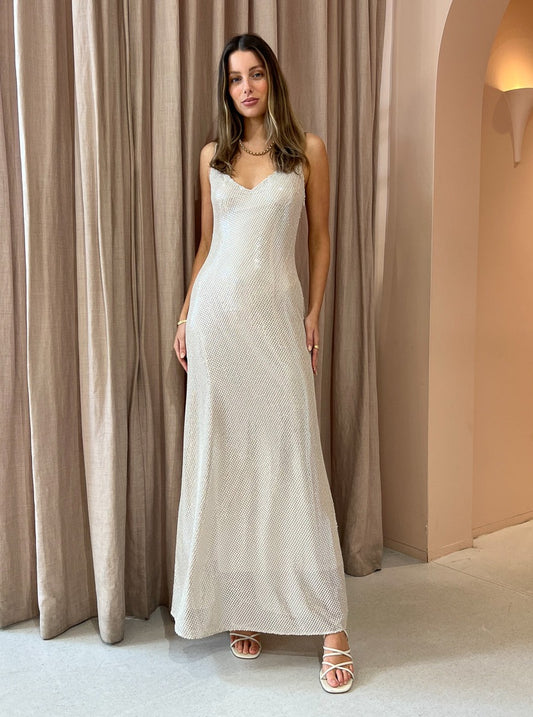 Manning Cartell High Voltage Slip Dress in Nude/Silver Coco & Lola Manning Cartell High Voltage Slip Dress in Nude/Silver Coco & Lola