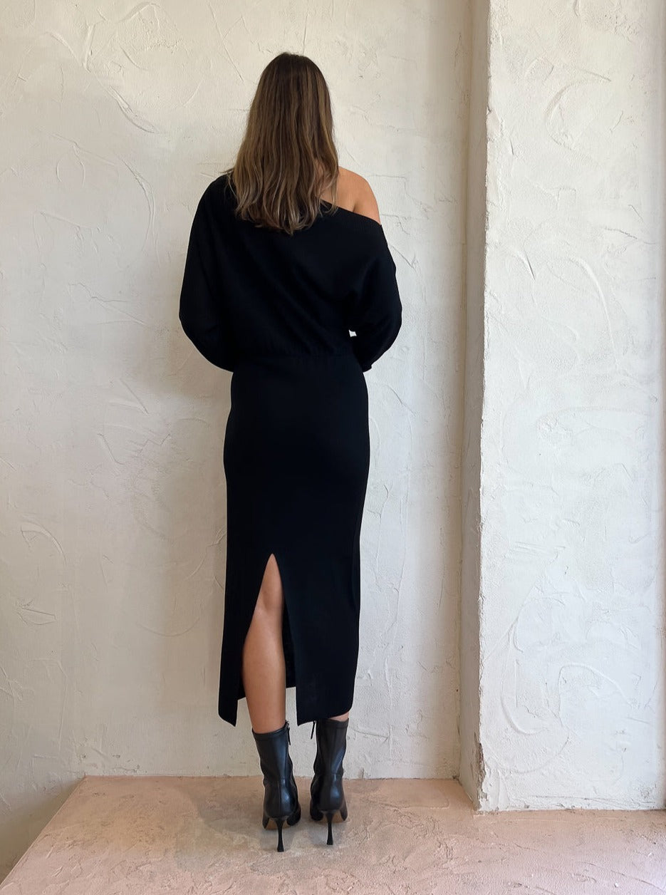 Manning Cartell Push Pull Knit Dress in Black Coco Lola