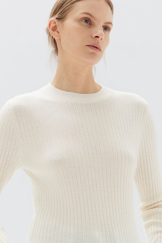 Assembly Label Mia Long Sleeve Knit in Cream
