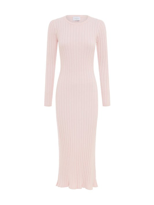 By Nicola Moon Midi Knitted Dress in Marshmellow Marle