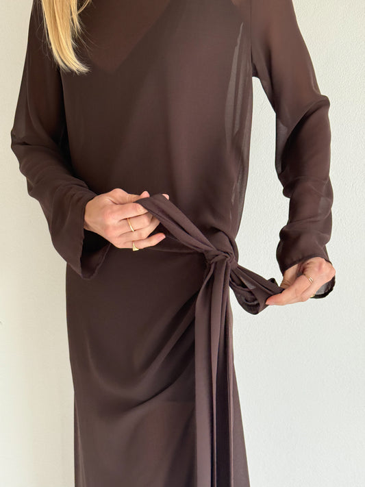 By Nicola Elodie Maxi Dress in Chocolate Coco & Lola By Nicola Elodie Maxi Dress in Chocolate Coco & Lola
