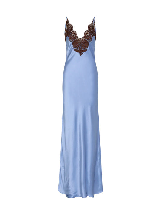 Sir Danseurs Lace Slip Dress in Bleue