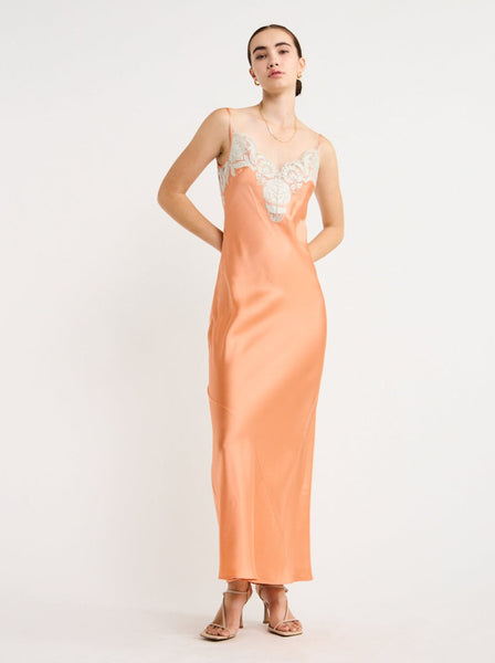 Sir Danseurs Lace Slip Dress in Peach Coco & Lola Sir Danseurs Lace Slip Dress in Peach Coco & Lola