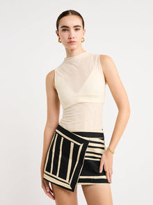 Sir Linocut Wrap Skirt in Ligne