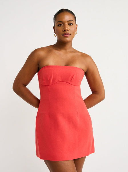 sir red mini dress Sir Sperri Sculptured Mini Dress in Red – Coco & Lola