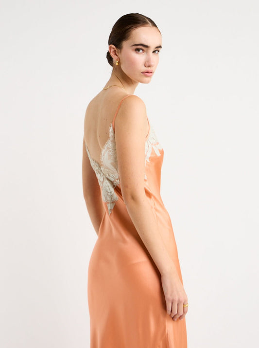 Sir Danseurs Lace Slip Dress in Peach Coco & Lola Sir Danseurs Lace Slip Dress in Peach Coco & Lola