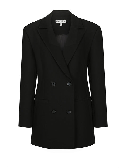 Shona Joy Amura Oversized Blazer Dress in Black