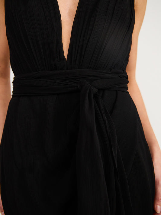 Shona Joy Isola Plunged Cross Back Mini Dress in Black Coco & Lola Shona Joy Isola Plunged Cross Back Mini Dress in Black Coco & Lola