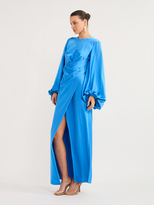 Significant Other Lara Long Sleeve Dress in Azure Blue