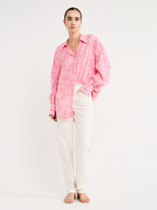Steele Gwyneth Shirt in Pink Paisley