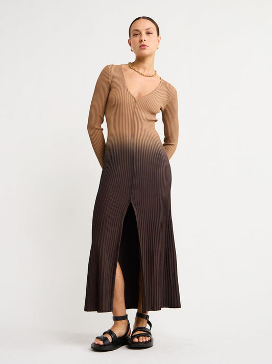 Significant Other Cassandra Maxi Dress in Ombre Chocolate