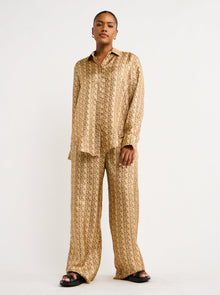 Viktoria & Woods Chauffeur Silk Trouser in Scarf Print