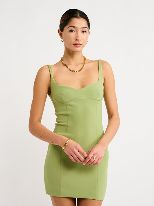 Bec and Bridge Zoey Mini Dress in Pear Sorbet Coco & Lola Bec and Bridge Zoey Mini Dress in Pear Sorbet Coco & Lola