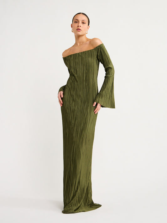 Tojha Carrie Dress in Khaki Coco & Lola Tojha Carrie Dress in Khaki Coco & Lola
