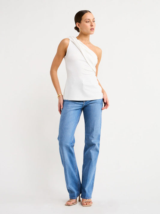 Acler Tompkins Top in Ivory