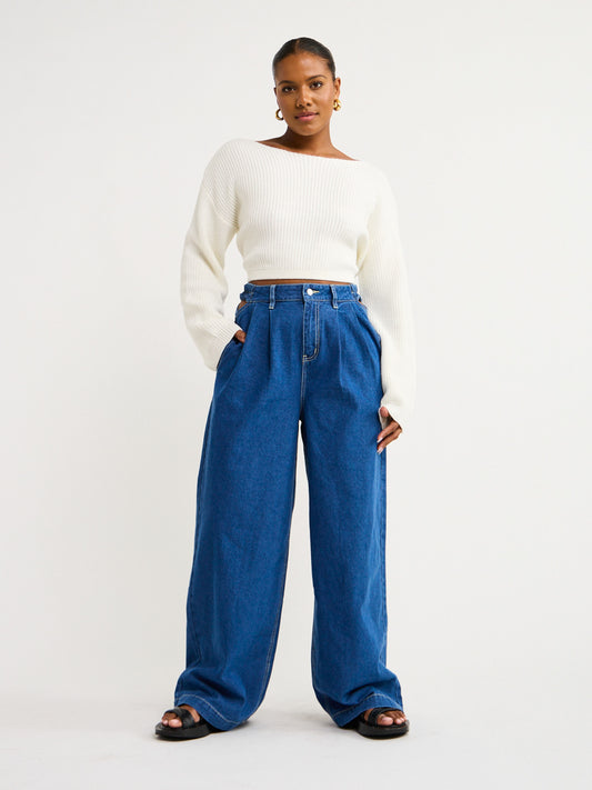Sovere Advance Denim Pant in Mid Blue