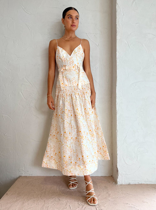 Acler Busby Dress in Yellow Meadow