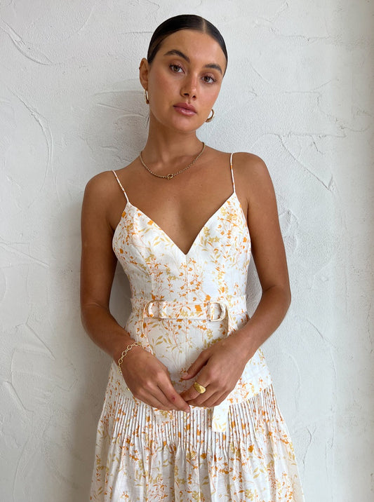 Acler Busby Dress in Yellow Meadow