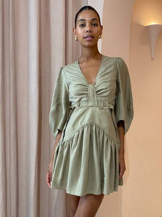 Acler Manor Dress in Moss