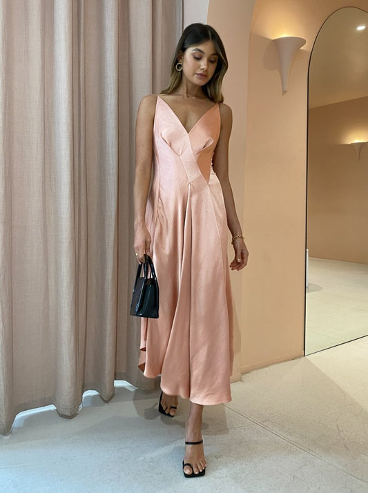 Acler Benson Dress in Peach