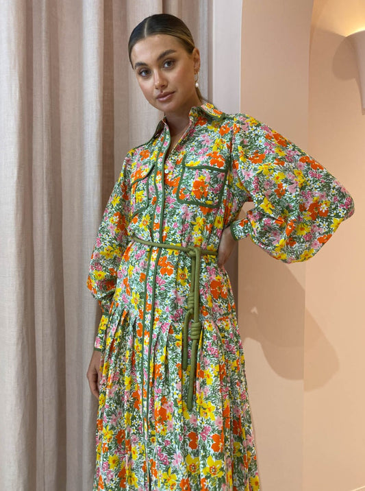 Alemais Cabana Midi Shirtdress in Multi