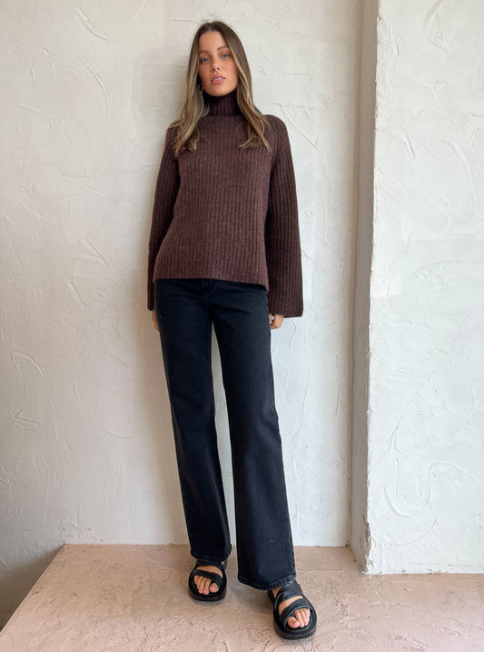 Assembly Label Wool Alpaca Knit in Cocoa