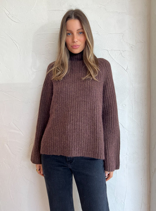 Assembly Label Wool Alpaca Knit in Cocoa