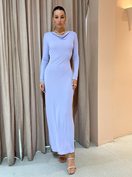 Bec and Bridge Amara L/S Maxi Dress in Lilac