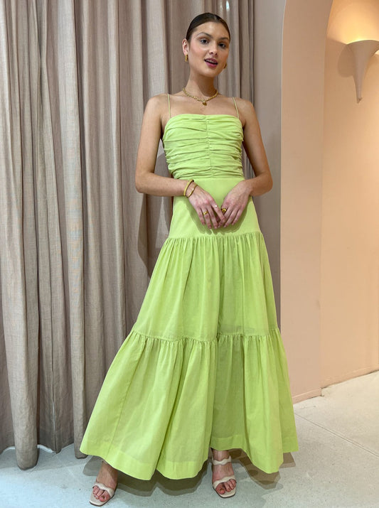 Bec and Bridge Solstice Drop Waist Maxi Dress in Lime Coco & Lola Bec and Bridge Solstice Drop Waist Maxi Dress in Lime Coco & Lola