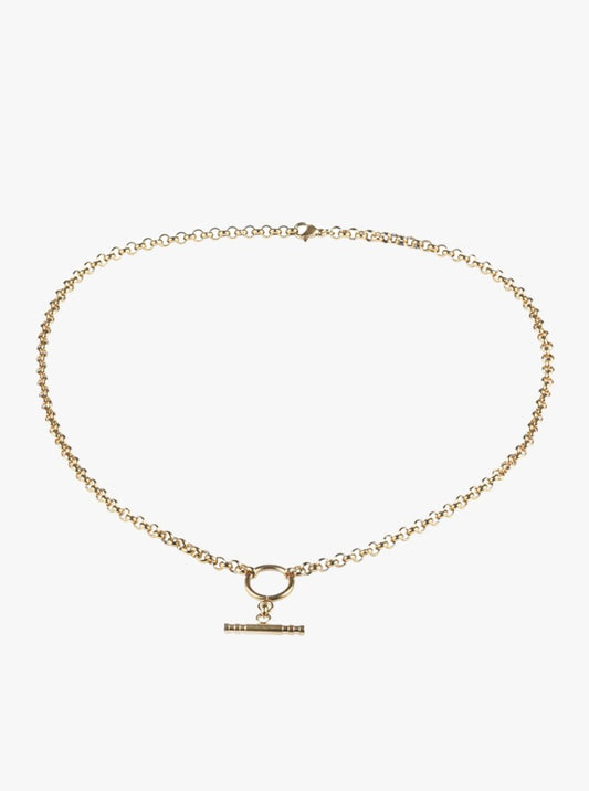 Porter Belcher T-Bar Necklace in Gold