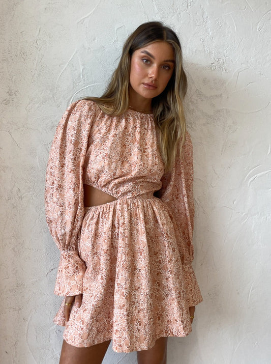 By Nicola Gabriella L/S Mini Dress in Floral Camo